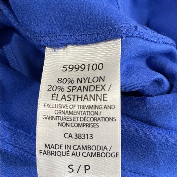 Tuff Athletics Veda Bike Shorts Royal Blue Side Pockets Stretch Size Small - Picture 7 of 10